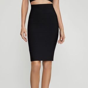 BCBG black bodycon skirt